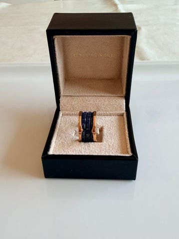 Bvlgari - Ring - B.zero 1 - 18 karaat Roségoud Lapis lazuli, Bijoux, Sacs & Beauté
