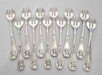 WMF - Albert Mayer - Oestervork (12) - Jugendstil - model