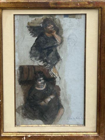 Lila De Nobili (1916-2002) - Études figures féminines, Antiek en Kunst