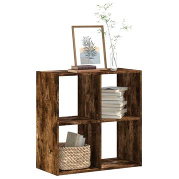 vidaXL Boekenkast 68,5x32x68,5 cm bewerkt hout gerookt, Verzenden, Nieuw