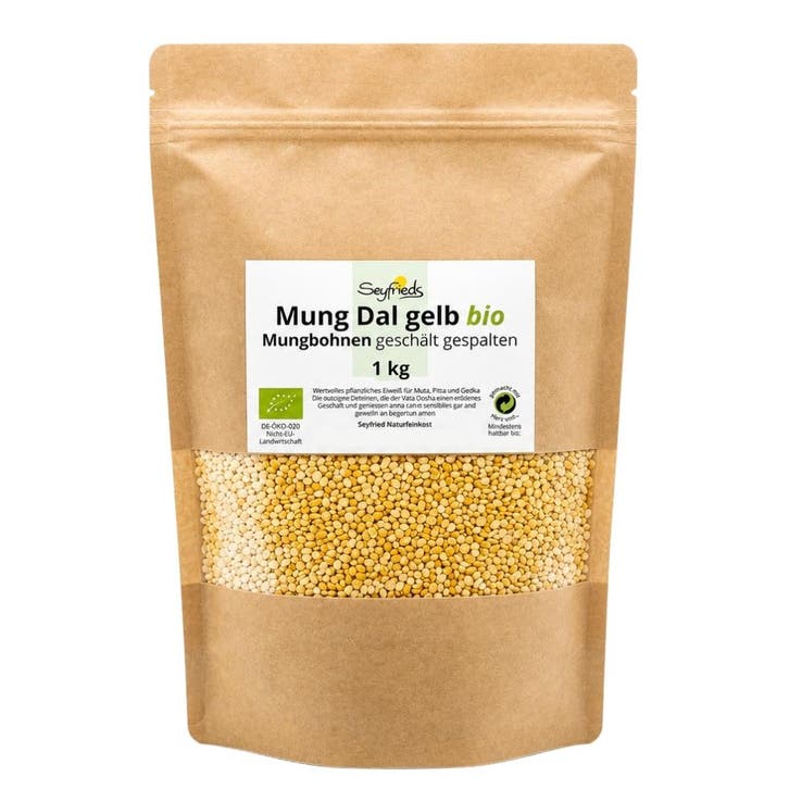 BIO-Moong/Mung Dal Gele Mungbonen - Gehalveerd/Geschild - 1, Sport en Fitness, Gezondheidsproducten en Wellness, Ophalen of Verzenden