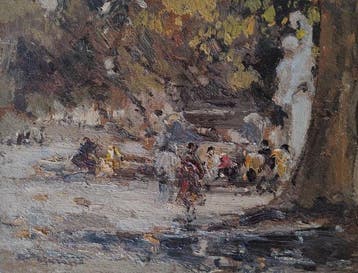 Francesco Di Marino (1892-1954) - Al parco, Antiek en Kunst