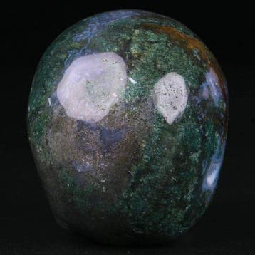 102 g mossagaat (veen-groen met azuurblitzen) – Skull van de
