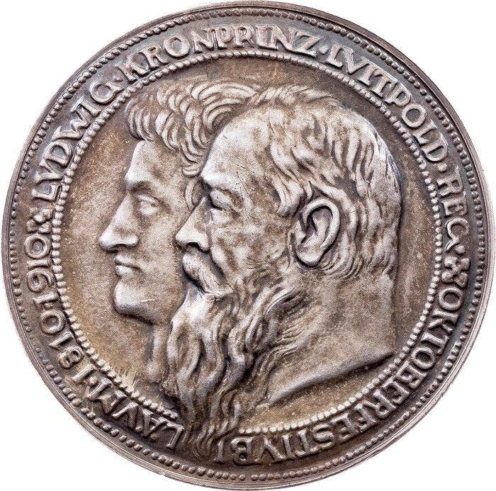 Duitsland, Koninkrijk Beieren. Silver Shooting Medal, 100th, Postzegels en Munten, Munten en Bankbiljetten | Toebehoren