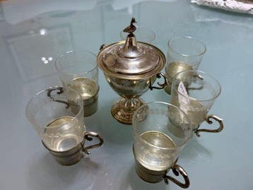 Service à boisson (7) - Argent 800, Antiquités & Art