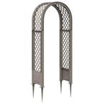 vidaXL Rozenboog met Spikes Grijs 97 x 43 x 218 cm PP, Verzenden