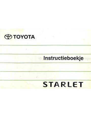 1990 TOYOTA STARLET INSTRUCTIEBOEKJE NEDERLANDS