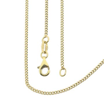 Gouden gourmetschakel ketting, Ophalen of Verzenden, Gebruikt, Goud, Goud