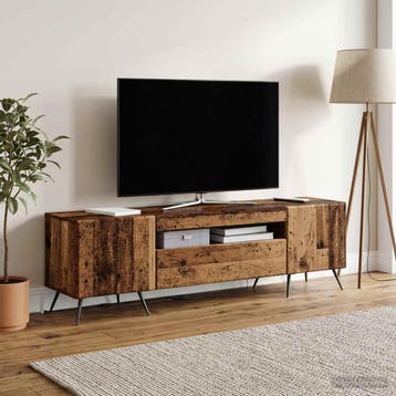 vidaXL LED tv-meubel Oud hout Bewerkt hout, Verzenden