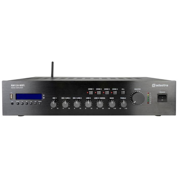 Adastra RM120-Wifi 100V Mixer Versterker Met WIFI En LAN, Muziek en Instrumenten, Microfoons