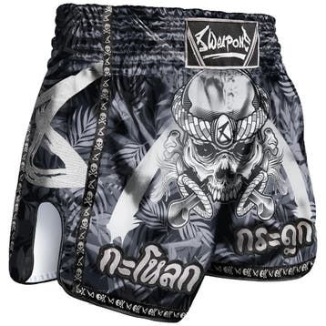 8 Weapons 8 WAPENS Muay Thai Shorts Bone Island Zwart, Vêtements | Hommes, Verzenden, Vechtsport