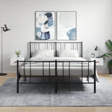 vidaXL Nachtkastjes 2 st wandgemonteerd 35x35x20 cm, Verzenden