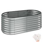 tectake Hoge plantenbak Flormma, 603l, verzinkt, 160x80x60cm, Verzenden, Nieuw