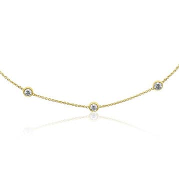 Halsketting - 18 karaat Geel goud - 2.82ct. tw. Diamant, Handtassen en Accessoires, Nieuw