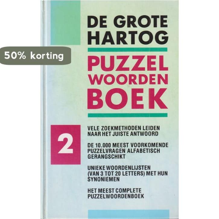 GROTE HARTOG PUZZELWOORDENBOEK (2 D 9789065906663 HARTOG, Boeken, Hobby en Vrije tijd, Gelezen, Verzenden