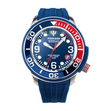 Poseidon - Original Diver Blue - 45 mm - Quartz - Zonder