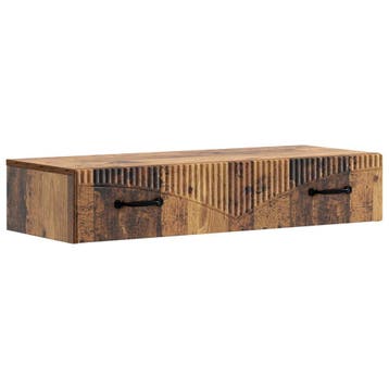 vidaXL Wandgemonteerde Zijtafel Oud hout 87,5 x 34,5 x 17 cm, Verzenden, Nieuw