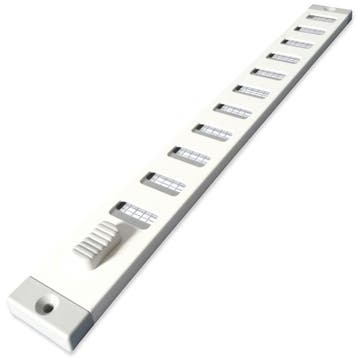 Aluminium afsluitbaar schuifrooster opbouw 750x30mm wit, Verzenden
