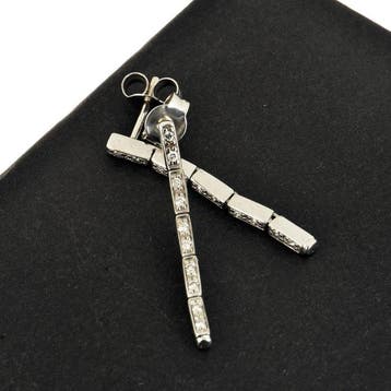 Boucles doreilles - 18 carats Or blanc Diamant (Naturelle), Nieuw