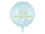 Lichtblauwe Communie Helium Ballon 45cm, Verzenden, Nieuw