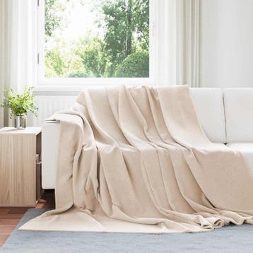 vidaXL Dekentjes 6 st Beige 220 x 240 cm 8.23 kg Fleece, Verzenden