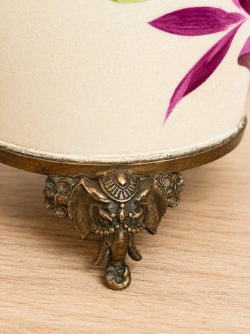 Boîte à bijoux - Laiton, Faïence, Verre - Boîte à bijoux