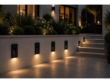 Veiling - 6 x LED Trapverlichting 3W – Rechthoek – Zwart