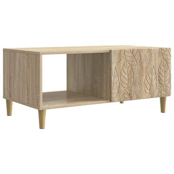vidaXL Salontafel Sonoma Eiken 90 x 50 x 40 cm Bewerkt hout, Huis en Inrichting, Verzenden, Nieuw