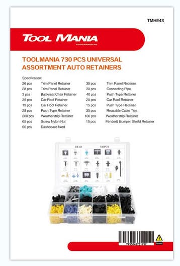 TM 730 Delige Assortiment bekleding Clips  MIX, Verzenden, Nieuw