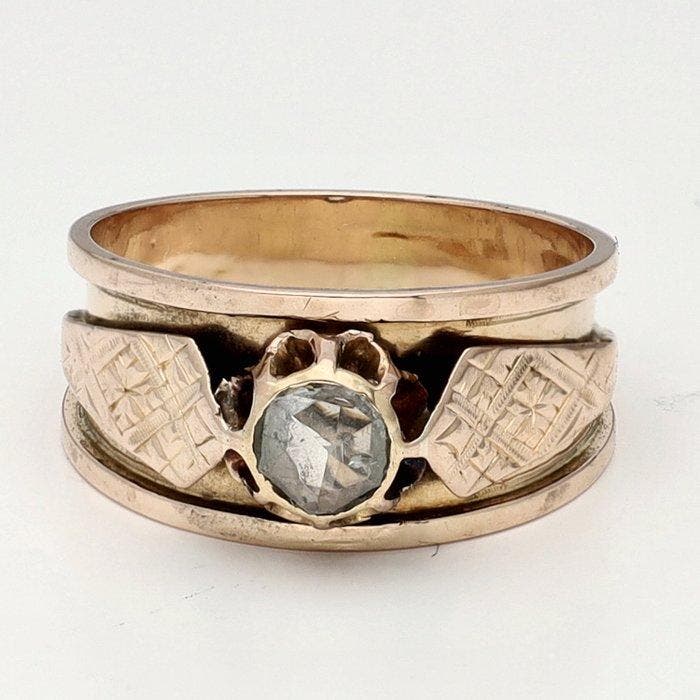 Bague - 18 carats Or rose, Handtassen en Accessoires, Ringen