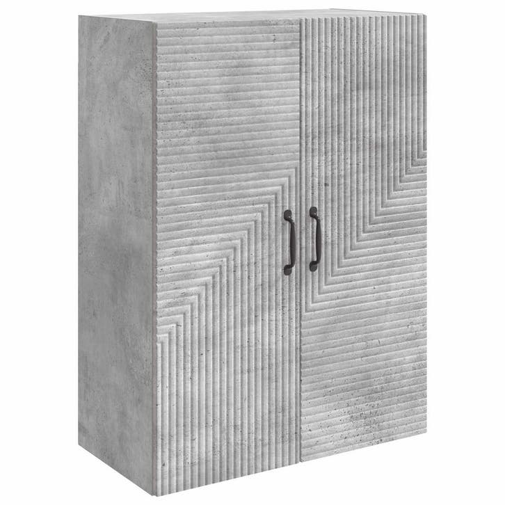 vidaXL Wandkast Betongrijs 66 x 34,5 x 90 cm Bewerkt hout, Huis en Inrichting, Kasten | Overige, Nieuw, Verzenden