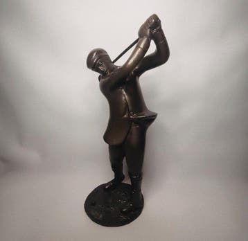 sculptuur, golfista - 31 cm - Legering
