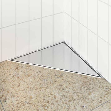 vidaXL 2 in 1 driehoekige doucheafvoer Zilver 32 x 32 x 7,5, Doe-het-zelf en Bouw, Sanitair, Verzenden, Nieuw