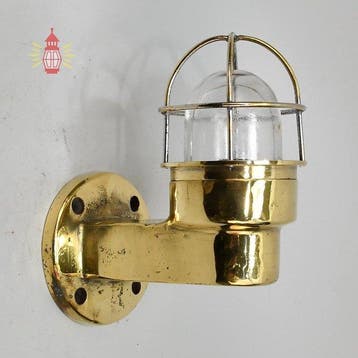 Wandlamp - Messing, Glas - Cage Lamp