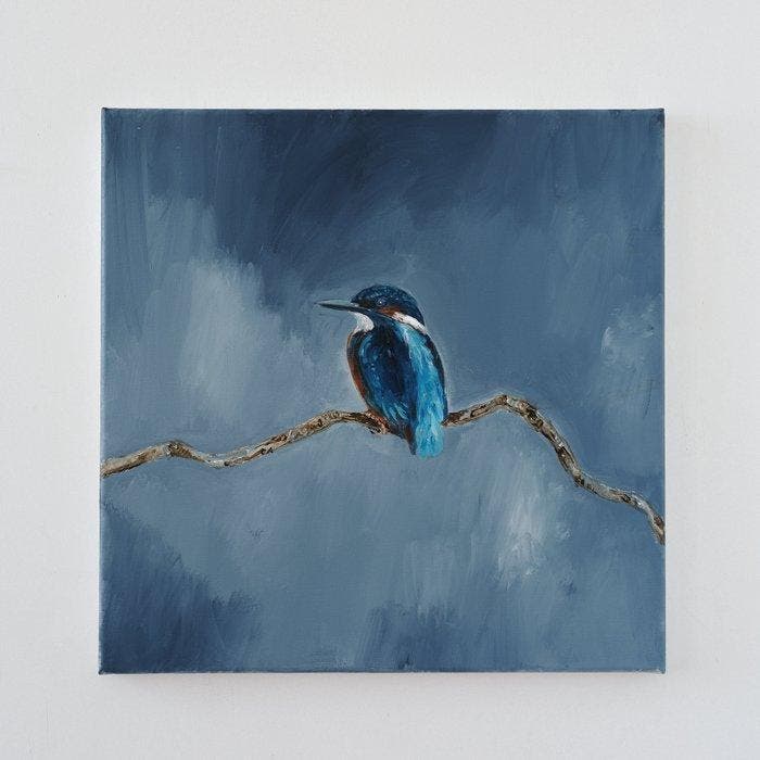 Matthieu van Riel - IJsvogel, Antiquités & Art, Art | Peinture | Moderne