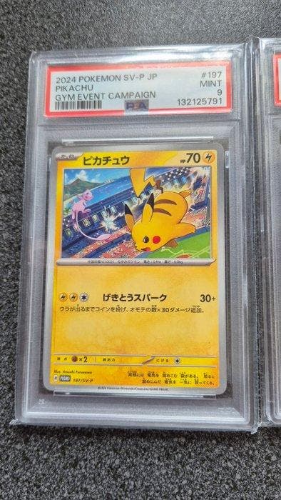 Pokémon - 3 Graded card - PIKACHU - 197/SV-P & PIKACHU -, Hobby & Loisirs créatifs, Jeux de cartes à collectionner | Pokémon