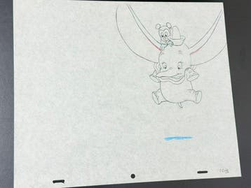 Walt Disney - Originele animatietekening van Dumbo - House, Nieuw
