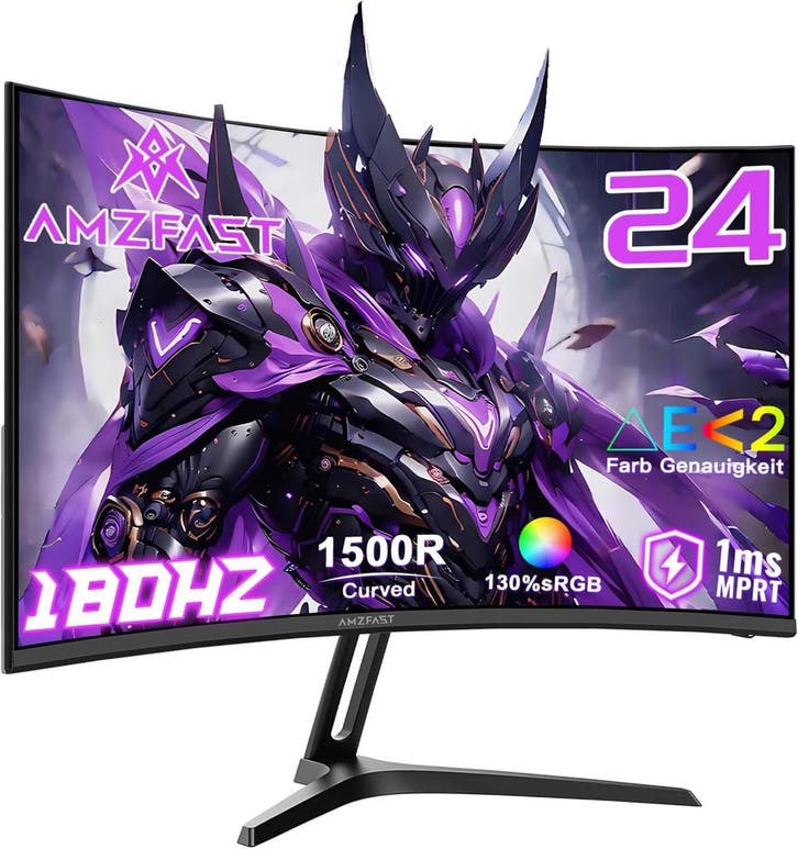 Gaming Monitor - Beeldscherm computer - 24 inch - Curved - 1, Maison & Meubles, Accessoires pour la Maison | Autre, Envoi