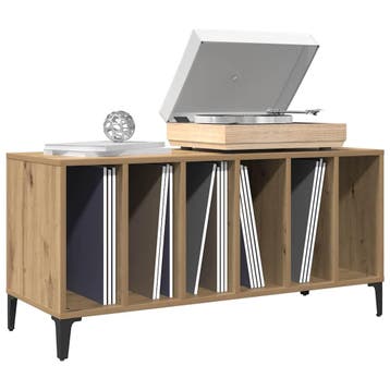 vidaXL Platenkast 100x38x48 cm bewerkt hout artisanaal, Verzenden