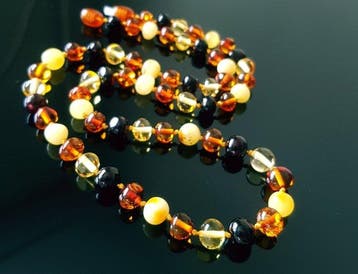 Amber Ketting - Echte Baltische amber Ketting Barokke kralen