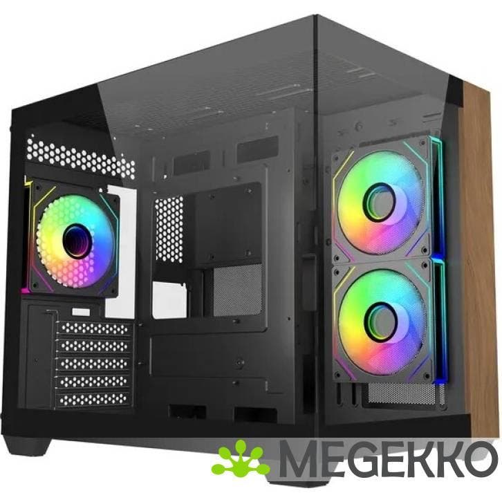 Cooler Master Elite 481 Wood Black, Computers en Software, Computerbehuizingen, Nieuw, Verzenden