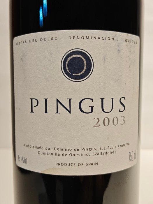 2003 Dominio de Pingus, Pingus - Ribera del Duero DOC - 1, Verzamelen, Wijnen