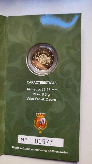 Spanje. 2 Euro 2018 Felipe VI Proof (Zonder minimumprijs), Postzegels en Munten