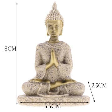 Mini Boeddha Beeld - Decor Miniatuur Ornament Zandsteen, Verzenden, Nieuw