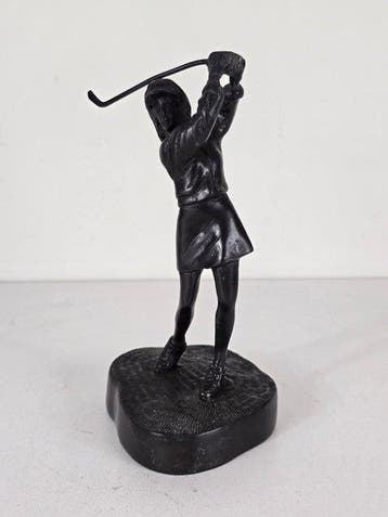 Statue, Beeld golfer - 21 cm - Bronze