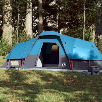 vidaXL Koepeltent voor gezin 11-persoons waterdicht blauw, Verzenden, Nieuw