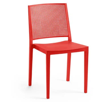 Stoel | Kunststof | Rood | In-/Outdoor | 450x540x830(h)mm, Zakelijke goederen, Verzenden, Nieuw in verpakking
