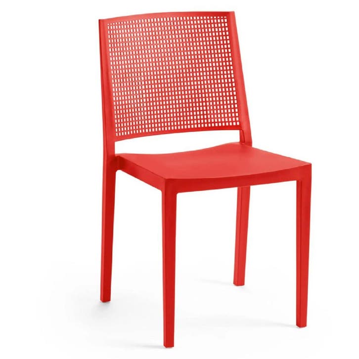 Stoel | Kunststof | Rood | In-/Outdoor | 450x540x830(h)mm, Zakelijke goederen, Horeca | Keukenapparatuur, Nieuw in verpakking