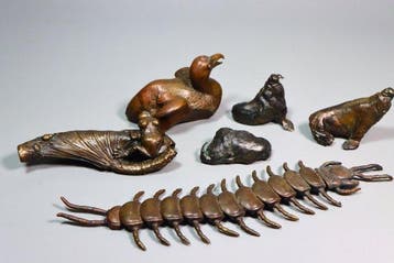 Brons - Marked  Amemiya - (6) Sublieme sculpturen van