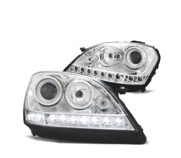 PHARES MERCEDES ML W164 05-08 DIURNES FOND CHROMÉ, Autos : Pièces & Accessoires, Éclairage, Verzenden
